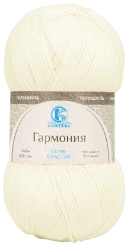 Моток КАМТЕКС Гармония 080 - Экрю 245 м 100 г