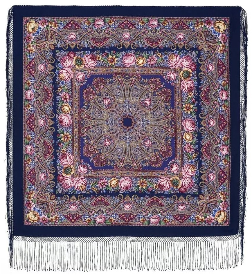 Платок Павловопосадский платок шерсть 148 x 148 см