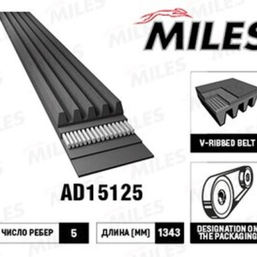 MILES ремень поликлиновый AD15125