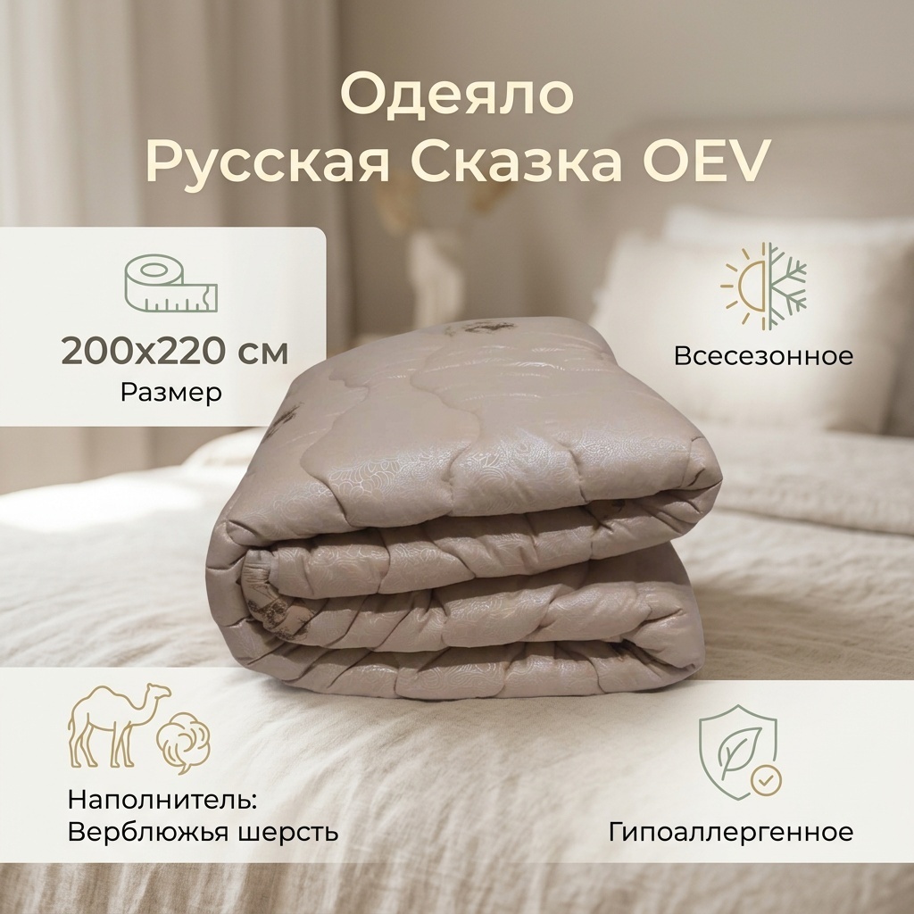 Одеяло Русская сказка OEV 200x220 всесезонное