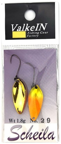 Блесна ValkeIN ValkeIN Scheila# 1.8g Color 29, Chart Gold 1 шт
