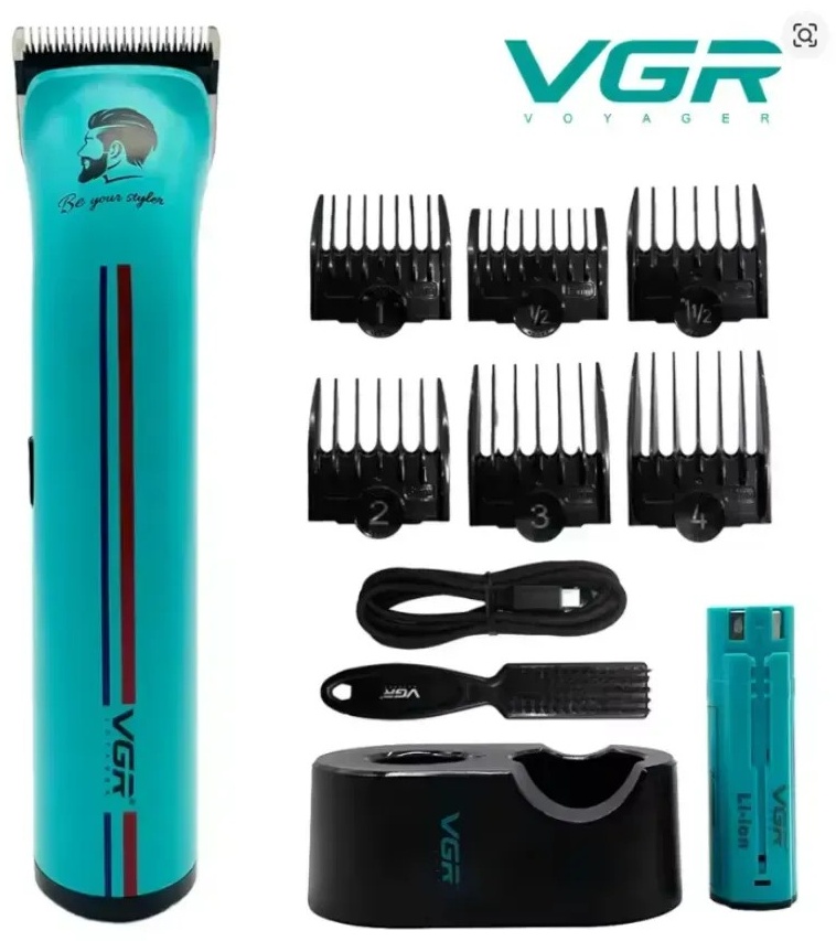 VGR Professional машинка для стрижки V-160 голубой