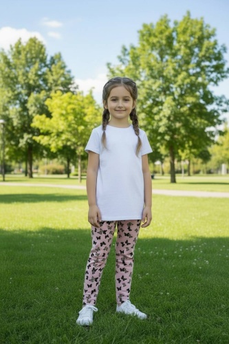 Леггинсы Alika kids темно-синий, светло-розовый