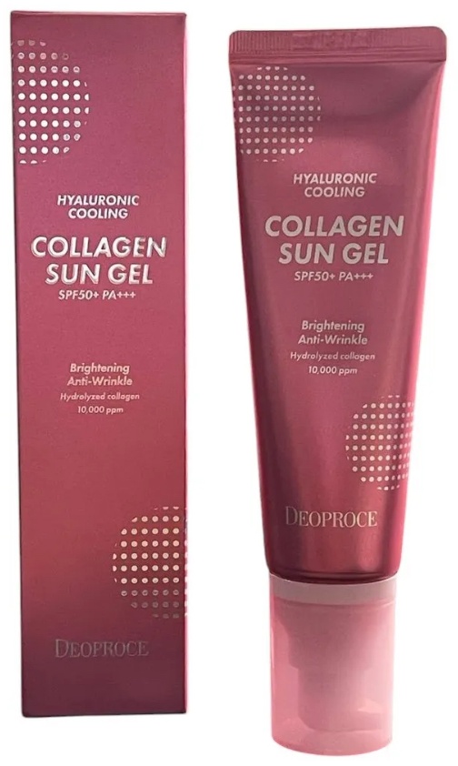 Deoproce крем-гель Гель солнцезащитный с колагеном SPF 50 для лица, для зоны декольте 50 мл