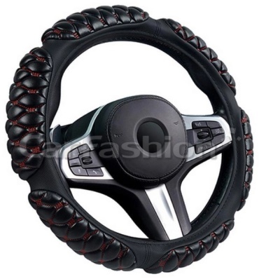 Carfashion оплетка 31657 37-39 см M черный, красный