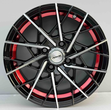 RNO 361 6.5x15/4x100 D67.1 ET30 4 диска черный, красный