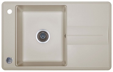 Кухонная мойка AQUASANITA SQB101-111AW 78х50х20 см, искусственный камень, тон серый
