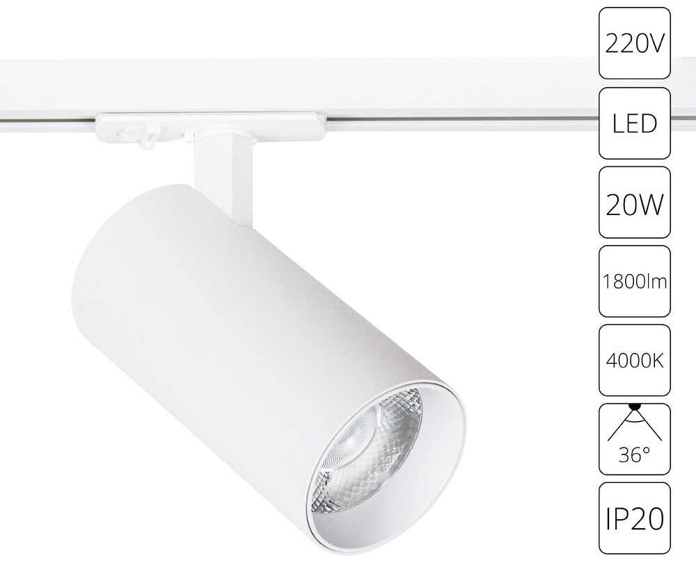 Arte Lamp трековый светильник BENE/A1947PL-1WH