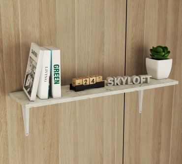 Полка Sky Loft Горизонт, 80х20.5x1.6 см, белый, бежевый