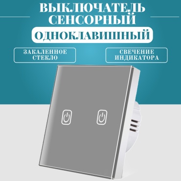 Кнопка сенсорного управления CH611, серый
