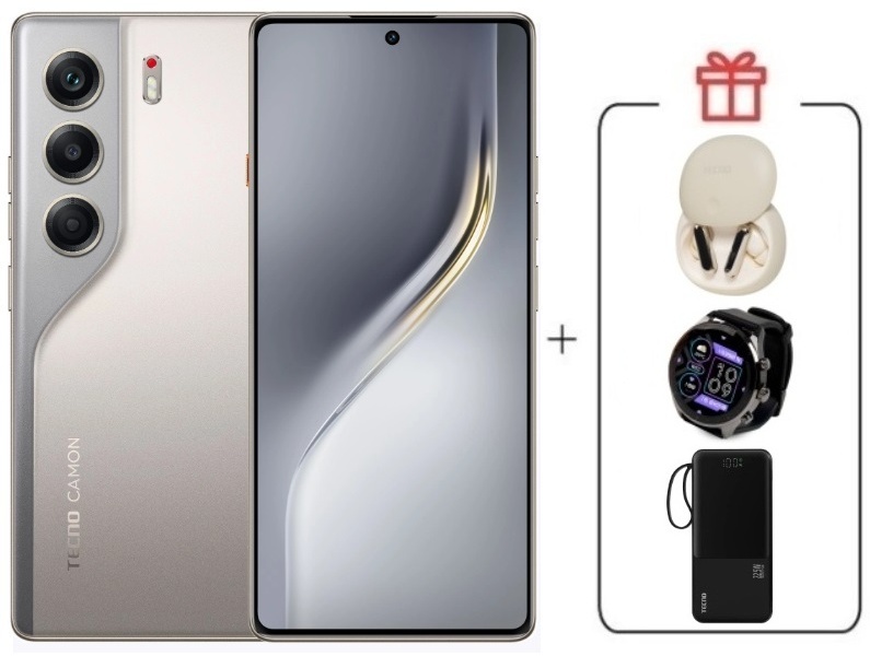 Смартфон TECNO CAMON 40 8 ГБ/256 ГБ золотистый + подарок