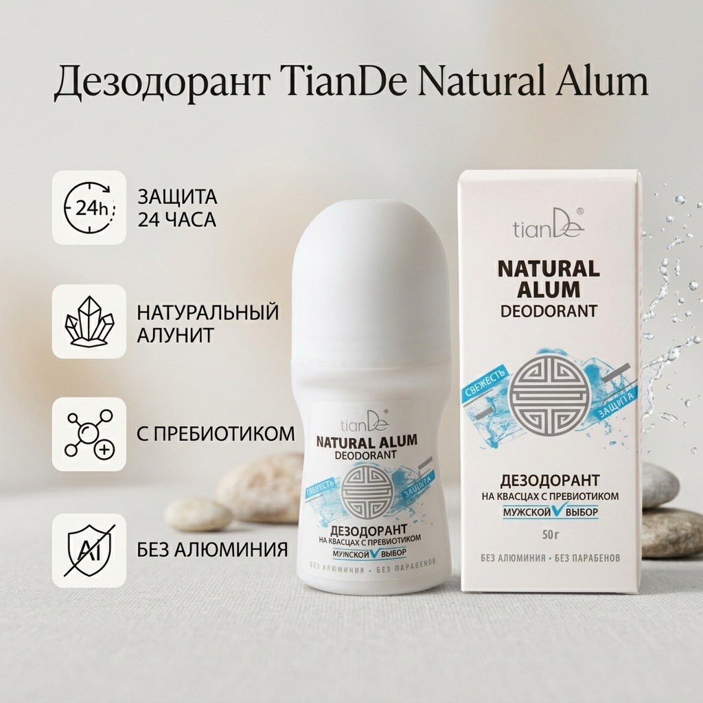TianDe Natural Alum дезодорант для мужчин 50 г