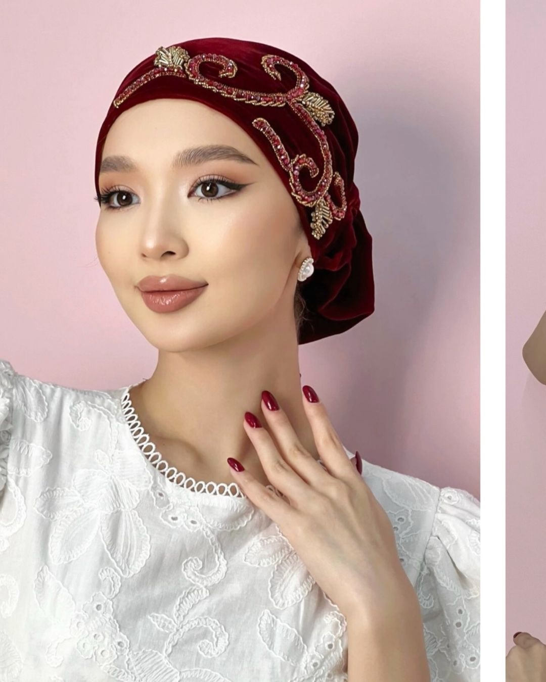 Чалма TURBAN CHALMA размер универсальный, бордовый