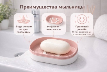 Мыльница М1863 1 шт, пластик