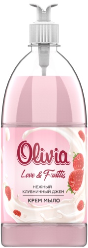 Жидкое мыло туалетное Olivia Нежный клубничный джем 1000 мл