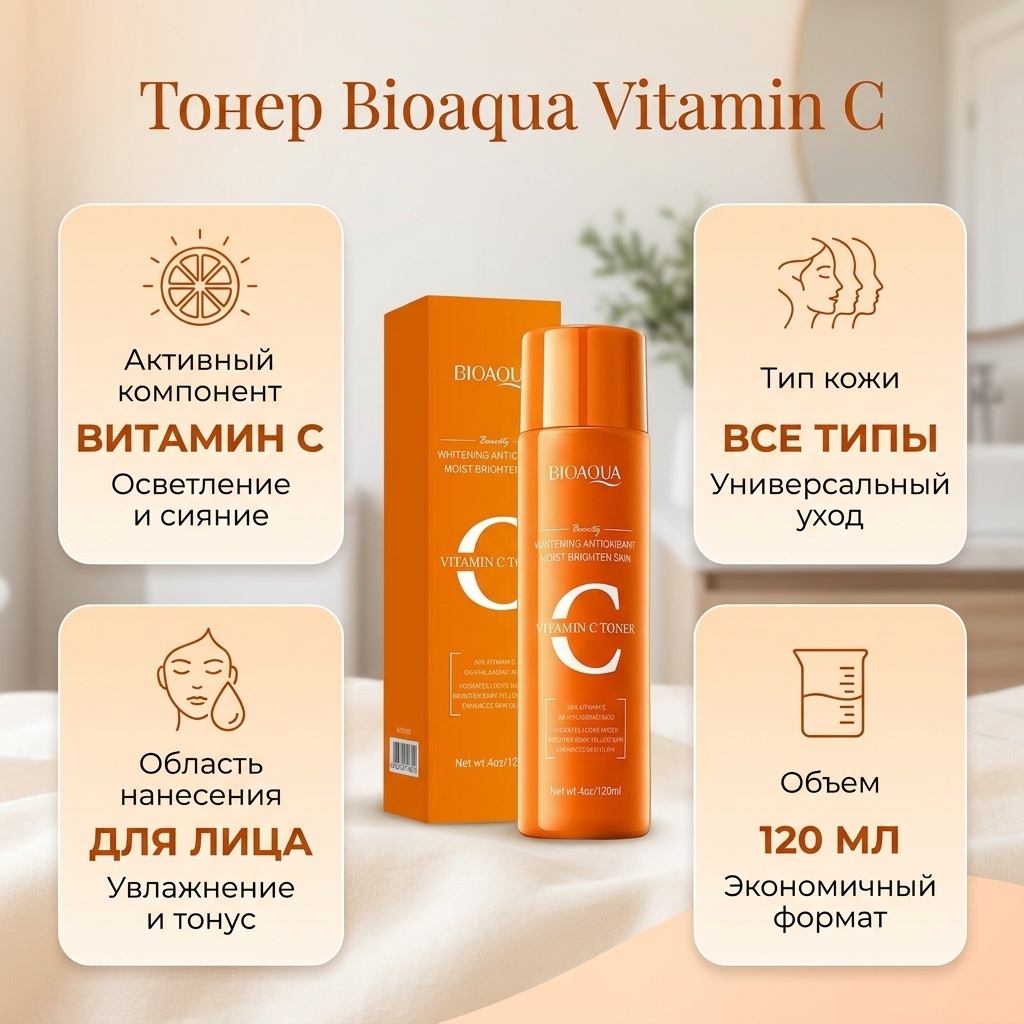 Bioaqua тонер Vitamin C 120 мл