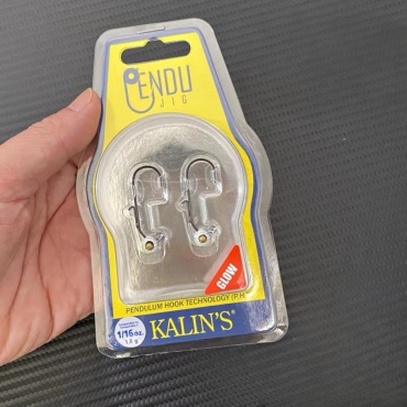 Дробинка Отдых в стиле Джиг-головка Kalin’s Pendu Jig с подвижным крючком, 1,8гр, фосфорная 1.8 г