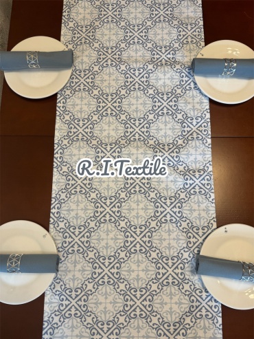Дорожка с салфетками R.I.Textile 300x45 см, полиэстер, хлопок, дак, 13 шт