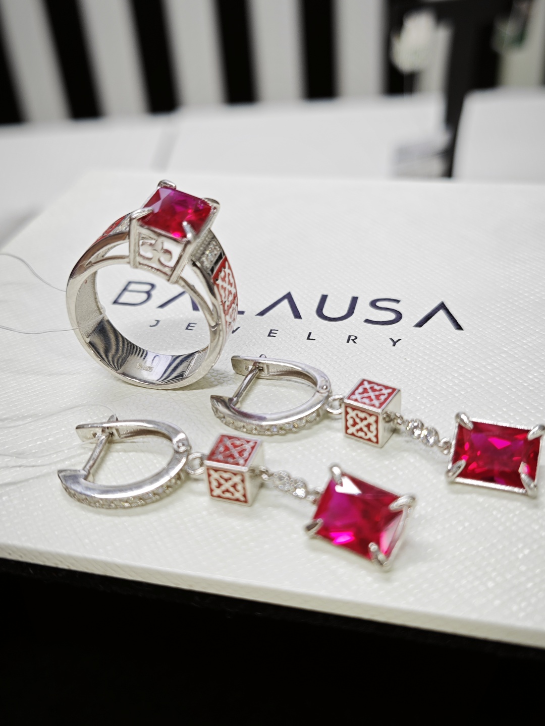 Balausa Jewelry E093(3)18р вес 12 г серебро, фианит