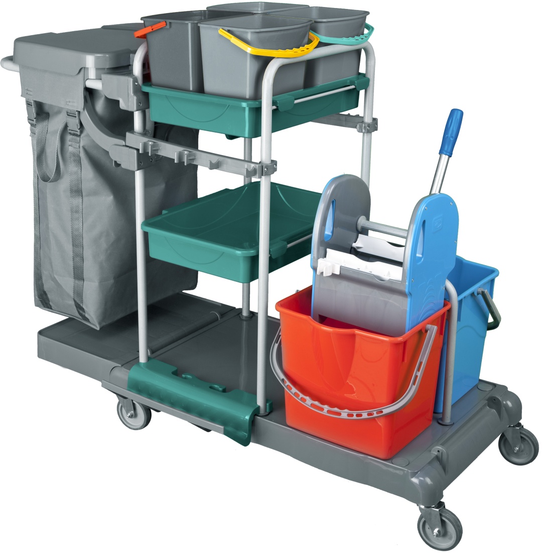 Уборочная тележка Uctem Plas 2x18l-4x5l, пластик