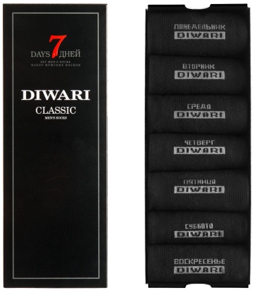 Носки DIWARI 7 пар черный 40-41