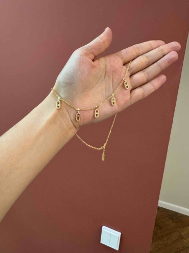 Чокер IZZI JEWELLERY Чокер длина 45 см вес 2.5 г сплав покрытый золотом 18К, латунь, фианит