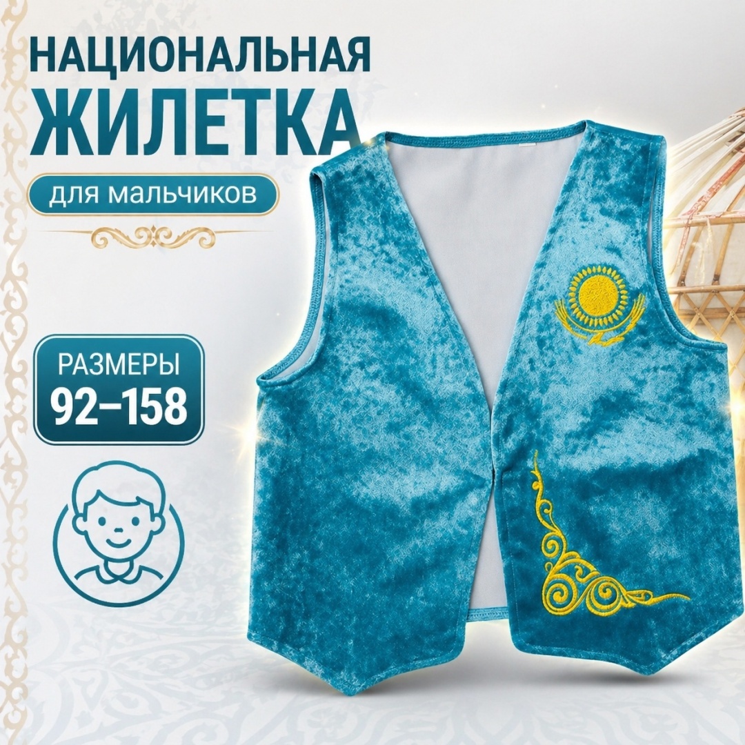 Национальный костюм Rasti.kz бирюзовый