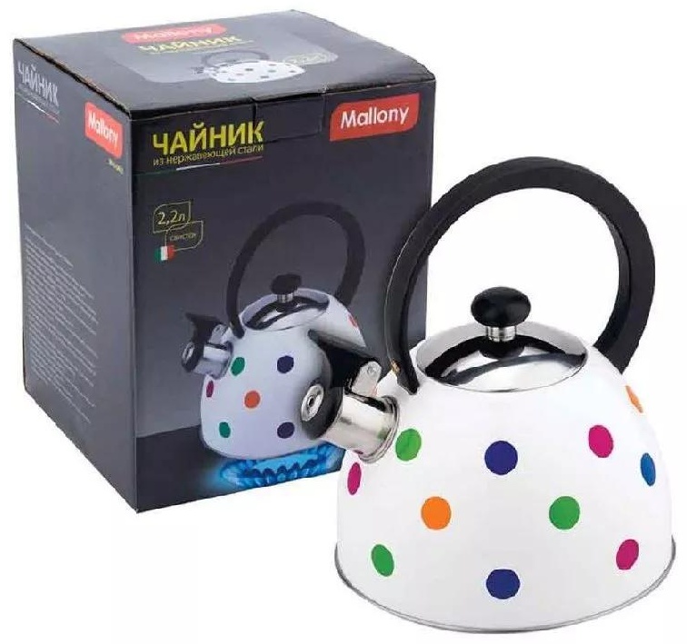 Mallony чайник 205395677 1 л, сталь