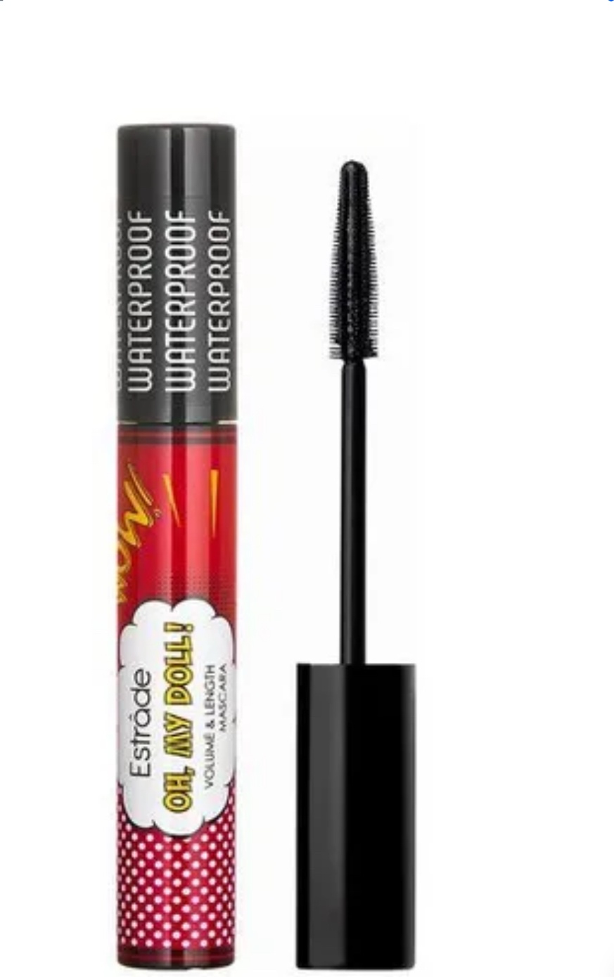 Тушь для ресниц Estrade Oh, My Doll! Waterproof для объема, удлиняющая, подкручивающая, моделирующая черный
