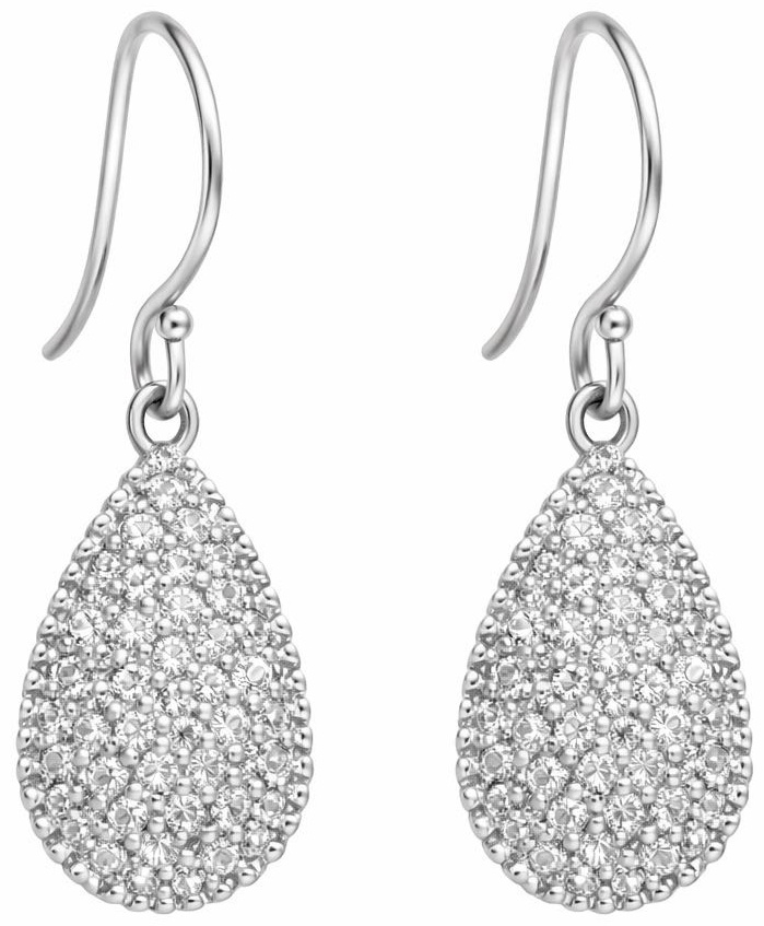 Серьги Silver нержавеющая сталь, стразы