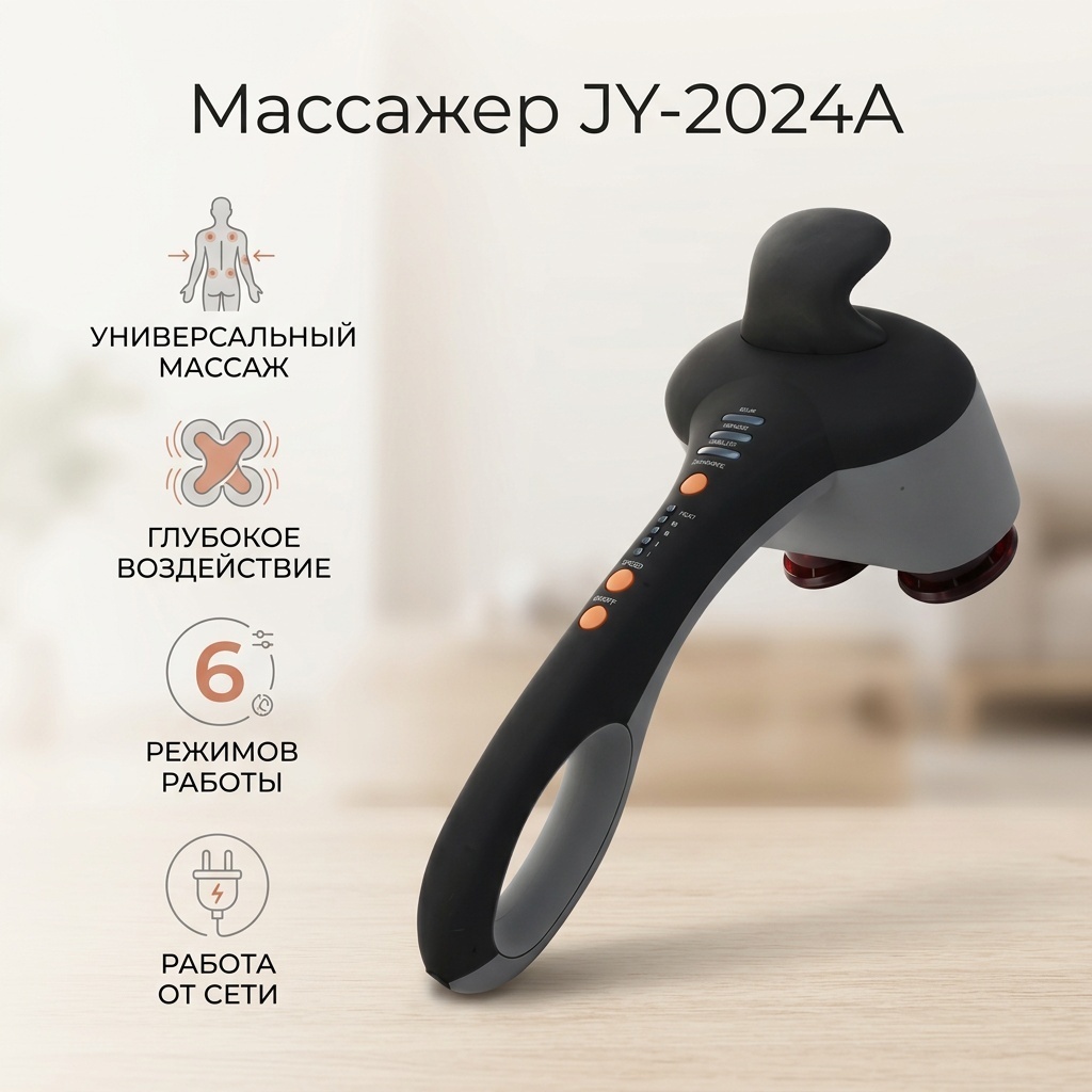 Массажер JY-2024А ручной разминающий, раскатывающий, растирающий