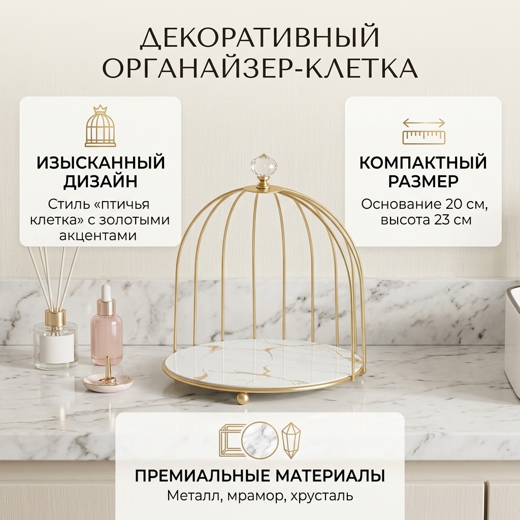 Органайзер пластик, металл, стекло