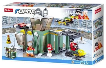 Конструктор SLUBAN Снегоуборочная станция M38-B0953/РК, деталей 251 шт