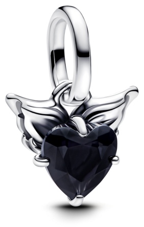 Шарм PANDORA «Сердце с крыльями» 793626C01 вес 0.83 г серебро, кристалл