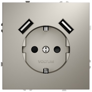 Розетка USB voltum VLS040403, кашемир