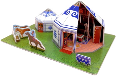 3D пазл Монгольская юрта, 19 деталей