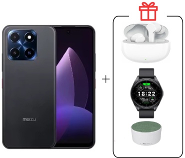 Meizu MBLU 22 4 ГБ/128 ГБ черный + подарок