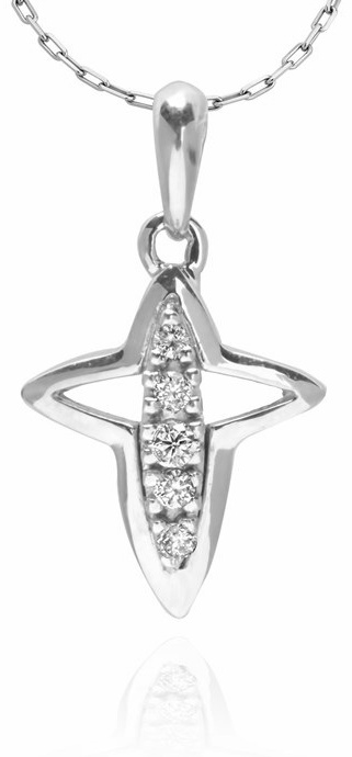 Крестик GoldBerry 134-200-615 вес 2.13 г золото, бриллиант