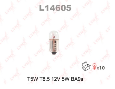LYNXauto L14605 накаливания T4W, 10 шт