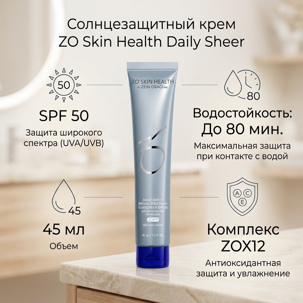 Zo Skin Health крем Daily Sheer Broad Spectrum для лица 45 мл