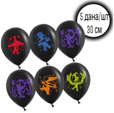 Набор воздушных шаров Surprise Products Co., Ltd. Набор шаров РАДУЖНЫЕ ДРУЗЬЯ 5 шт 30 см 5 шт, мультиколор