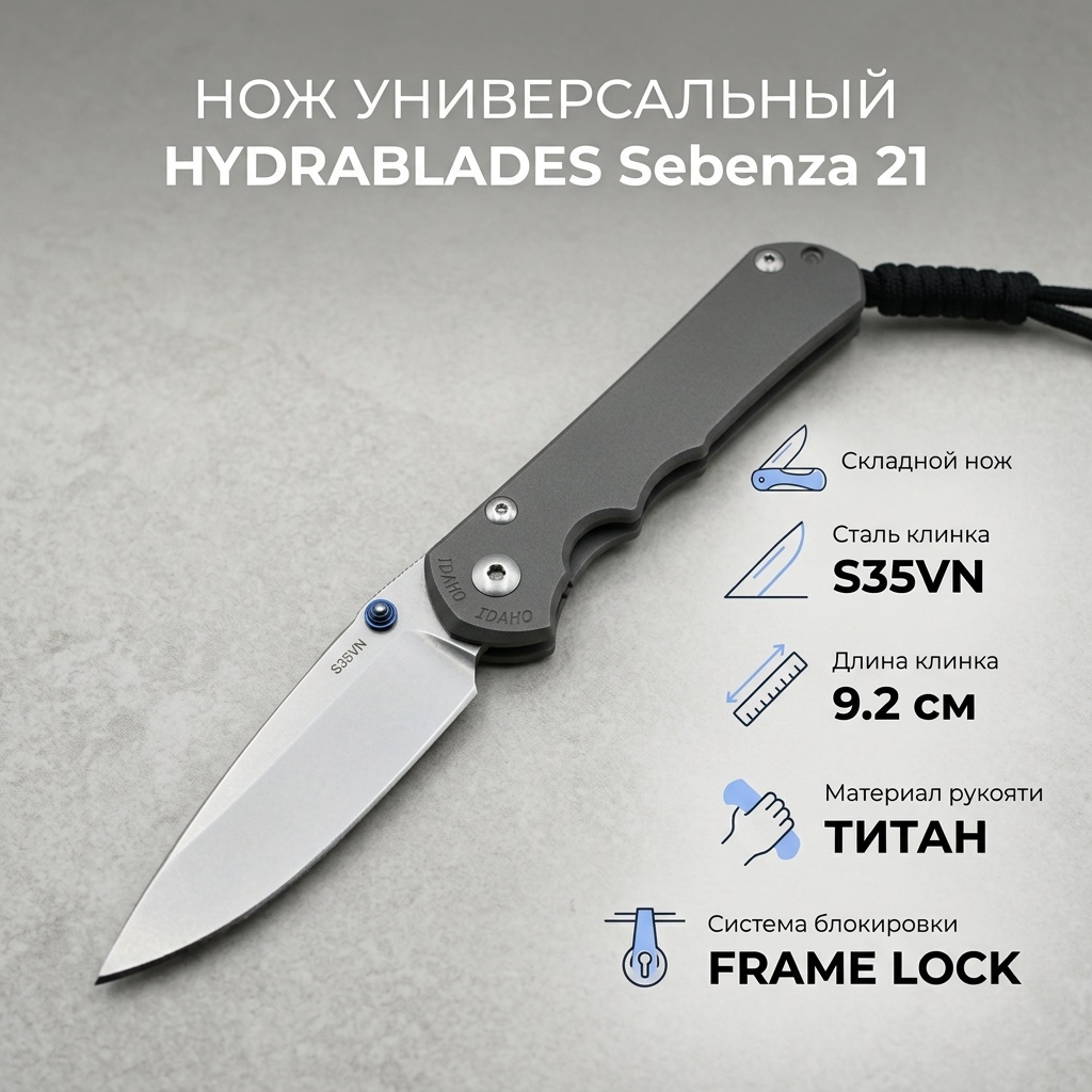 Нож универсальный HYDRABLADES, лезвие: нержавеющая сталь 1 шт