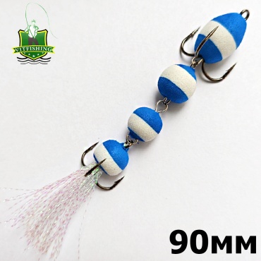 Мягкая приманка VitFishing Мандула Vit-0009-03 90мм 1 шт 90 мм белый, фиолетовый
