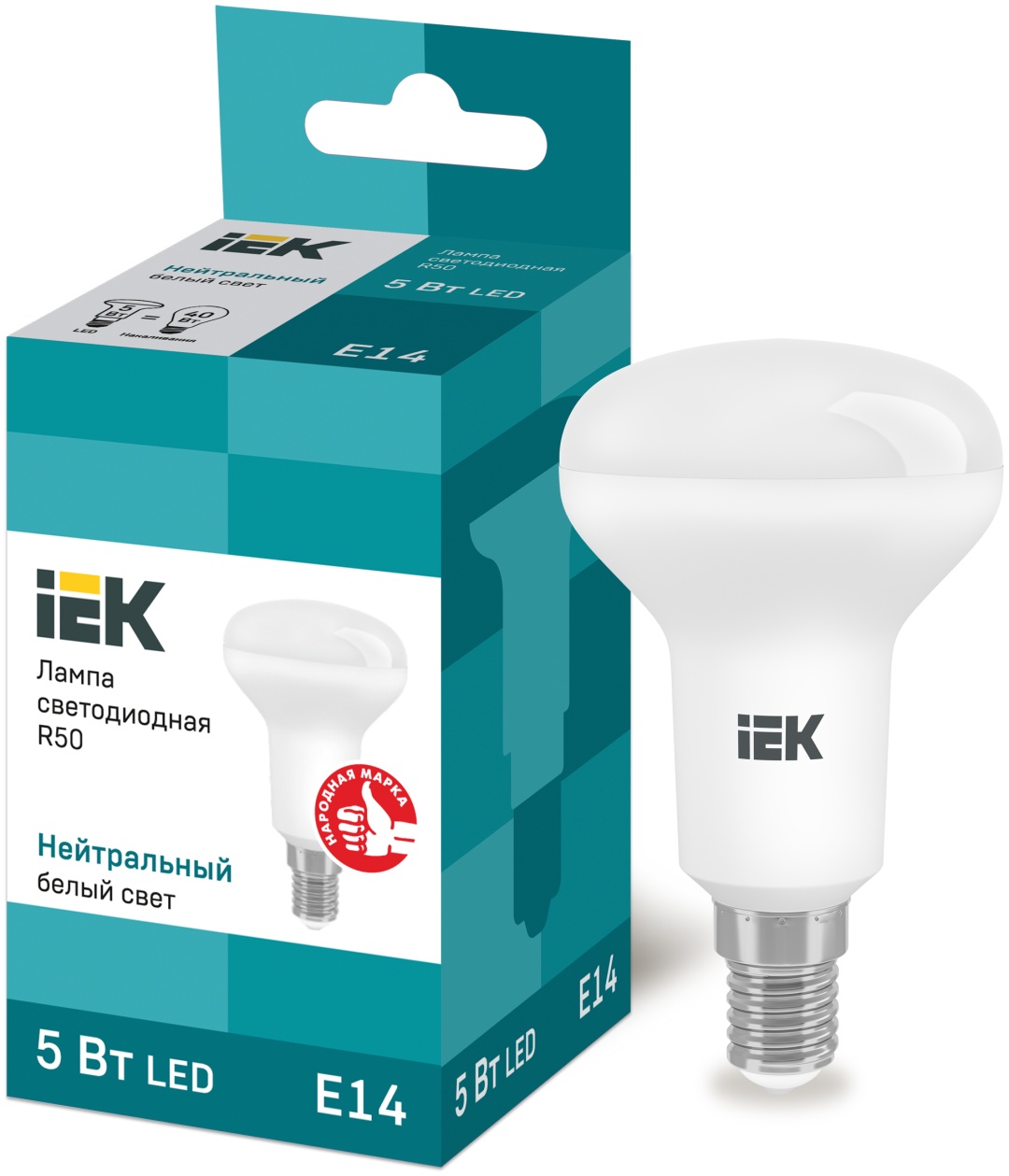 IEK 5W E14, светодиодная, естественный белый
