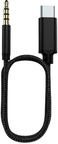 Кабель LuxVoice 3.5 мм jack (M), USB TypeC (M), 2 м, черный