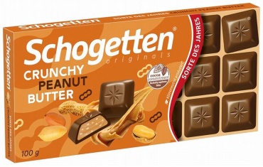 Schogetten Crunchy Peanut Butter шоколадная плитка молочный 100 г
