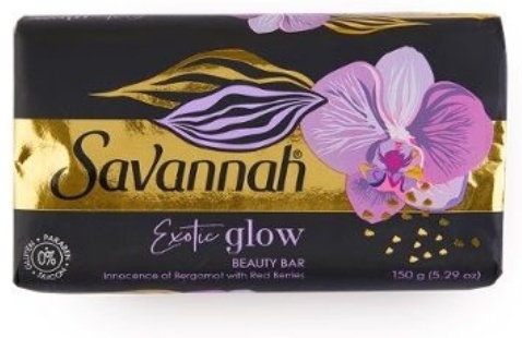 Кусковое мыло туалетное SAVANNAH Exotic Glow Цветочный 150 г