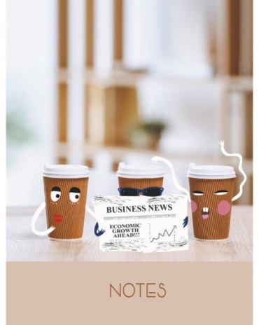 Записная книжка Канц-Эксмо Coffee news, A6, 80 л, коричневый