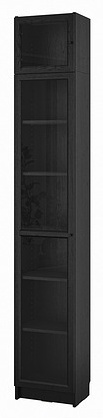 Стеллаж напольный IKEA BILLY / OXBERG, 40x30x237 см, черный