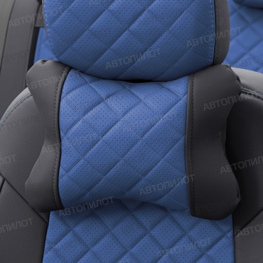 Подушка Автопилот 2RPOD001019 на подголовник 28x20 см черный, синий